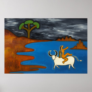 Omgeven door de donkerdonkere nacht poster