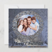 Omgeven door sneeuw Foto Kerstmis Feestdagenkaart (Voorkant)