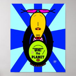 Omgeving & aap mascotte v1 poster
