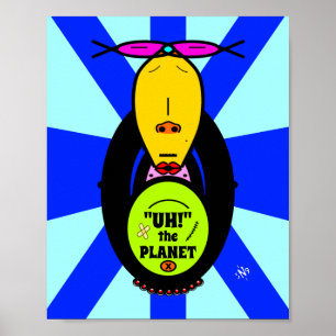 Omgeving & aap mascotte v1 poster