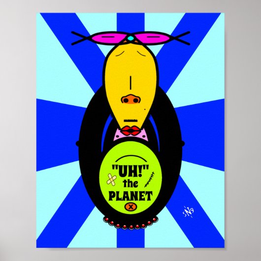 Omgeving & aap mascotte v1 poster (Voorkant)