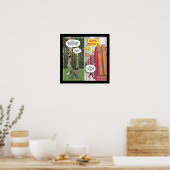 Omgeving: Opwaarts mobiele bomen Grappige Poster (Keuken)