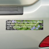 Omgevormde Romans 12:2 Christelijke Bijbelversie Bumpersticker (Op auto)