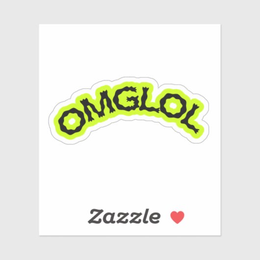 OMGLOL Neon Sticker – Fun 2000s Vibes (Vel)