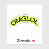 OMGLOL Neon Sticker – Leuke 2000s Sfeer (Vel)