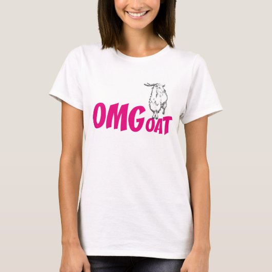 OMGoat Angora Geit Geit Lovers OMG Roze T-shirt (Voorkant)