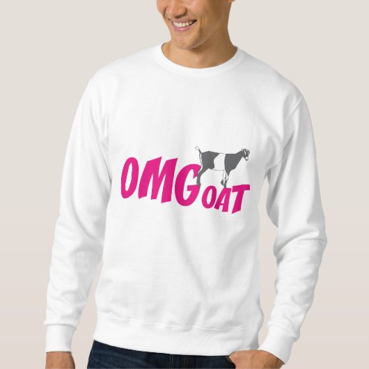 OMGoat LaMancha Geit de Geit Lovers OMG in Roze Trui (Voorkant)
