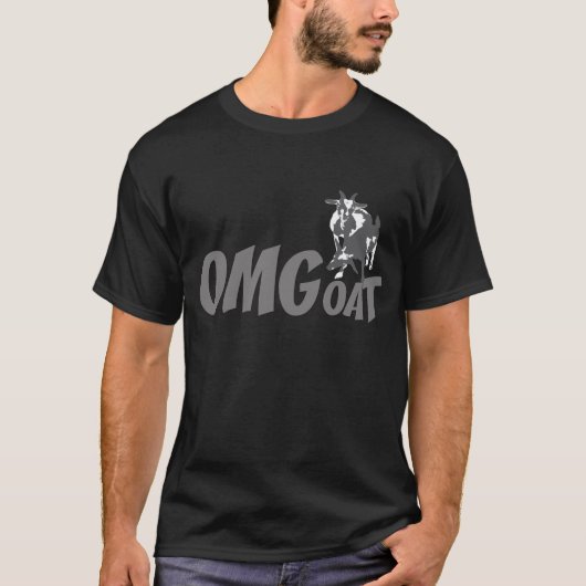 OMGoat Pygmee Geit De Geit Lovers OMG in Grijs T-shirt (Voorkant)