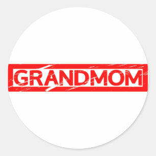 Omgrootmoeder Stamp Ronde Sticker