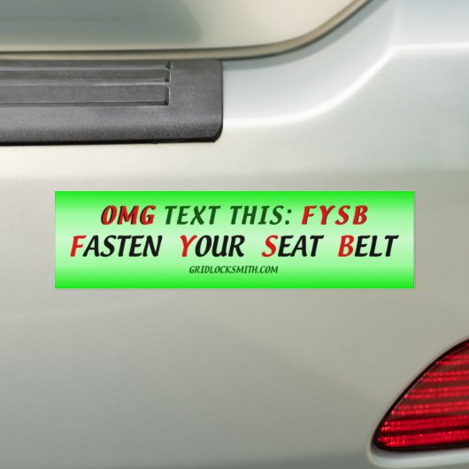 OMGtextFYSB Bumpersticker (Op auto)