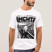 OMGWTF Scream b/w T-shirt (Voorkant)
