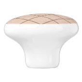 Omheind in beige en bruine keramische knooptrek keramische knop (Zijkant)