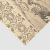 Omheinde bloemen sepia tissuepapier (Detail)