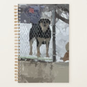 Omheinde hond plannend planner (Voorkant)