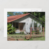 Omheinde tuin Grappige adreswijziging Aankondigingskaart (Voorkant / Achterkant)