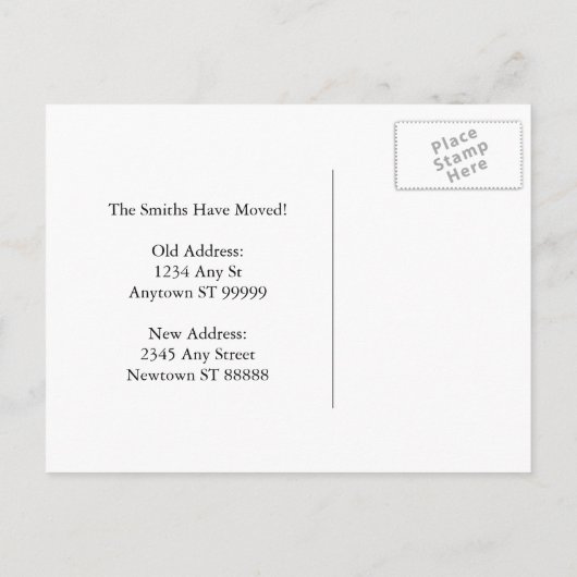 Omheinde tuin Grappige adreswijziging Aankondigingskaart (Achterkant)