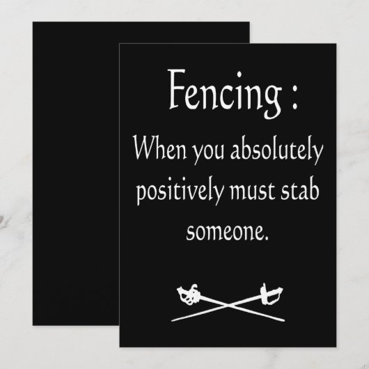 Omheinen wanneer je absoluut positief moet staan feestdagenkaart (Voorkant / Achterkant)