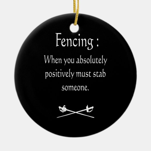 Omheinen wanneer je absoluut positief moet staan keramisch ornament (Voorkant)