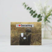Omheining advertentie verbergen: Geocaching Briefkaart (Staand voorkant)