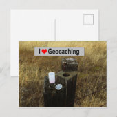 Omheining advertentie verbergen: Geocaching Briefkaart (Voorkant / Achterkant)