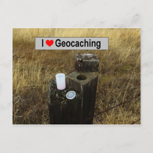 Omheining advertentie verbergen: Geocaching Briefkaart