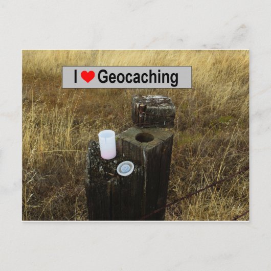 Omheining advertentie verbergen: Geocaching Briefkaart (Voorkant)