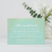 OMHEINING chic rustiek mini goud confetti mint Informatiekaartje (Staand voorkant)