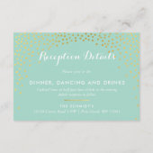 OMHEINING chic rustiek mini goud confetti mint Informatiekaartje (Achterkant)