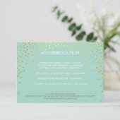 OMHEINING chic rustiek mini goud confetti mint Informatiekaartje (Staand voorkant)