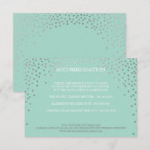 OMHEINING chic rustiek mini zilver confetti mint Informatiekaartje (Voorkant / Achterkant)