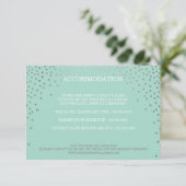 OMHEINING chic rustiek mini zilver confetti mint Informatiekaartje (Staand voorkant)