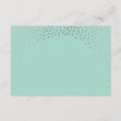 OMHEINING chic rustiek mini zilver confetti mint Informatiekaartje (Achterkant)