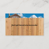 Omheining Company Visitekaartje (Achterkant)