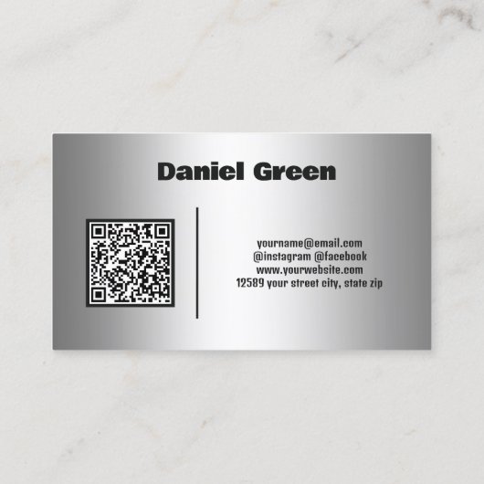 Omheining Custom QR Visitekaartje (Achterkant)