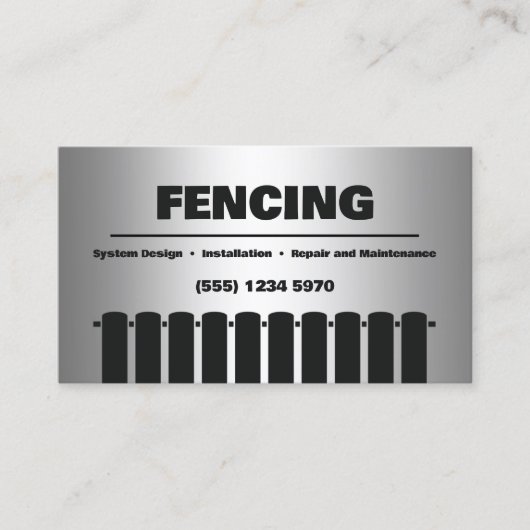 Omheining Custom QR Visitekaartje (Voorkant)