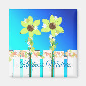 Omheining en bloemen Kindness Matters Magneet (Voorkant)