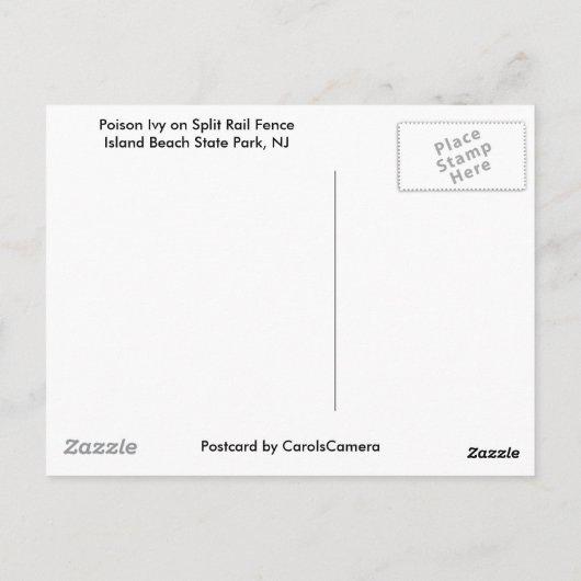 Omheining en gif IBSP NJ Coördinerende items Briefkaart (Achterkant)