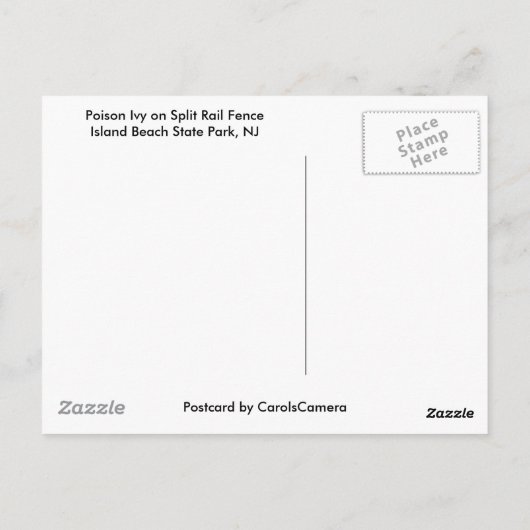 Omheining en gif IBSP NJ Coördinerende items Briefkaart (Achterkant)