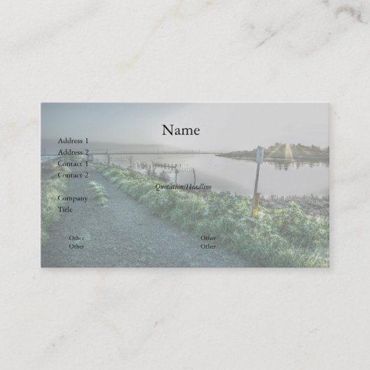 Omheining en hoest Visitekaartje (Voorkant)