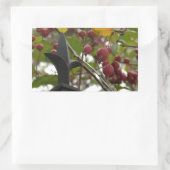 Omheining en krabappels rechthoekige sticker (Tas)