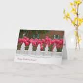 omheining en tulpen ter gelegenheid van de verjaar kaart (Gele Bloem)