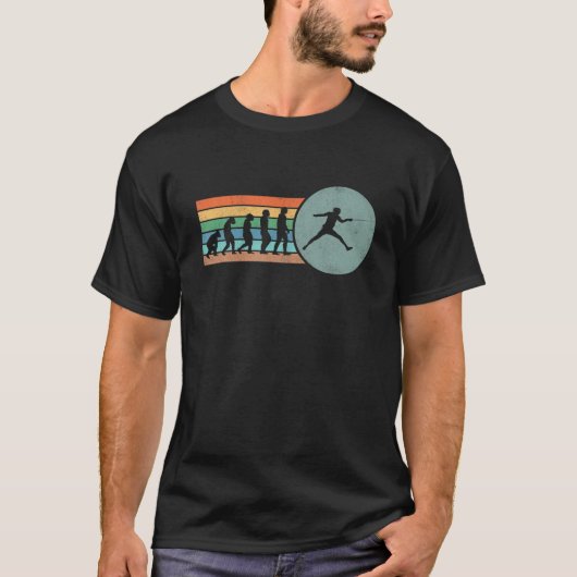 Omheining Evolution Sword Fighting Retro Fen T-shirt (Voorkant)
