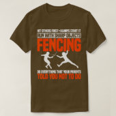 Omheining Folie Epee Saber Combat Sport Fence Swor T-shirt (Design voorkant)