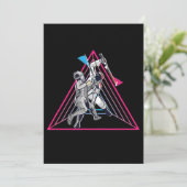 Omheining Game gamer fencer sport 90s fencing Feestdagenkaart (Staand voorkant)