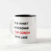 omheining, geweldige tweekleurige koffiemok (Voorkant links)