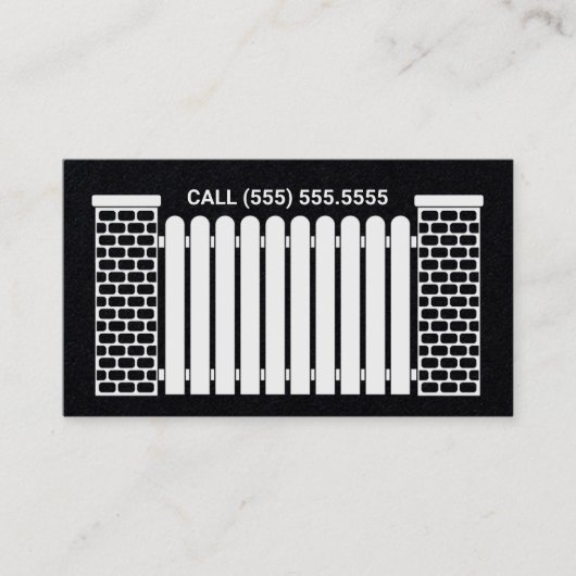 Omheining het Bouwen Douane QR Visitekaartje (Voorkant)