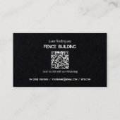 Omheining het Bouwen Douane QR Visitekaartje (Achterkant)