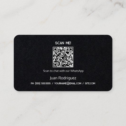 Omheining het Bouwen Douane QR Visitekaartje (Achterkant)