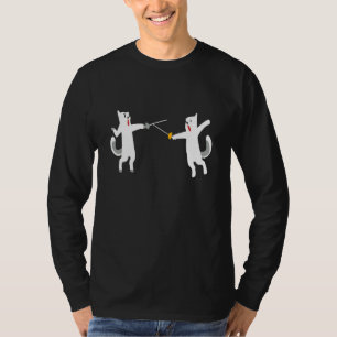 Omheining I Fencing Cats I Epee Cats Kitten Tourna T-shirt