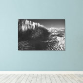 Omheining in de Duinen, fijn zwart en wit Canvas Afdruk (Insitu (Houten vloer))